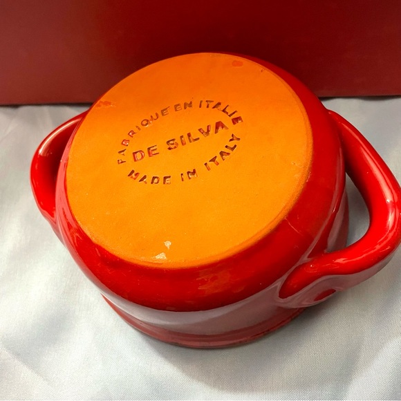 De Silva Italian Stoneware Pottery, Terra Cotta Red Bowl - Picture 6 of 6